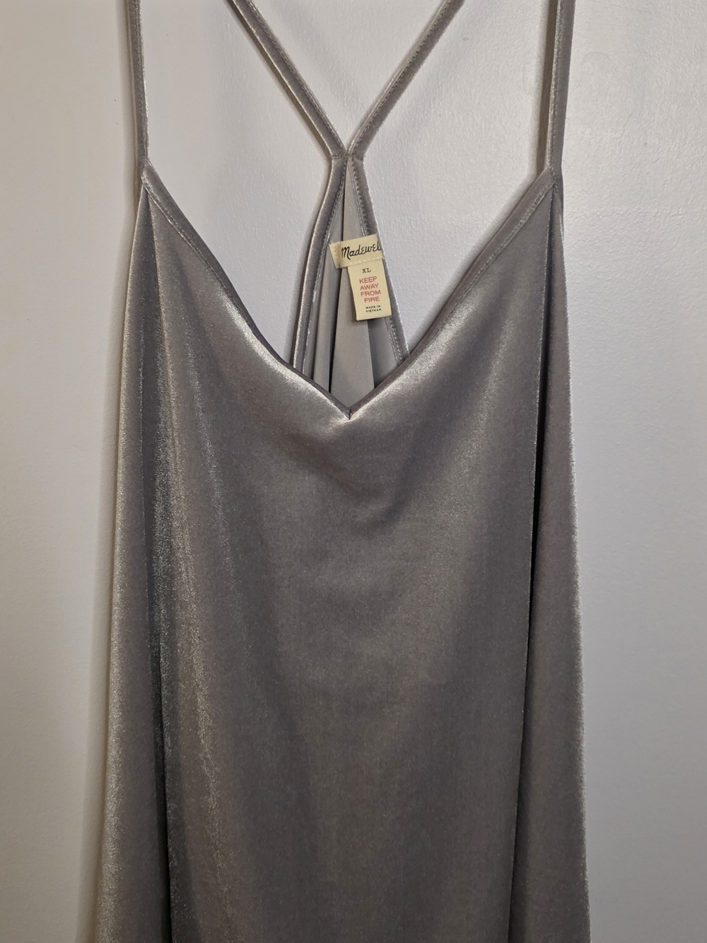 Madewell Womens Silver Velor Sleep Set Sz XL